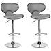 Sgabello In Similpelle Grigio Regolabile In Altezza 2er Conway - Foto miniatura 22