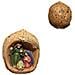 Presepe Natività Dentro Noce Resina 4,5cm Decoro Sacra Famiglia Decorazione Natale - Foto miniatura 1