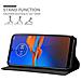 Custodia Compatibile Con Motorola Moto E6 Plus In Nero Di Notte - Coperchio Protettiva Con Chiusura Magnetica, Funzione Stand E Tasca Per Le Carte - Foto miniatura 3