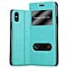 Custodia Compatibile Con Apple Iphone X / Xs In Turchese Menta - Coperchio Protettivo Con Chiusura Magnetica, Funzione Stand E 2 Finestre Di Visualizzazione - Foto miniatura 5