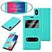 Custodia Compatibile Con Apple Iphone X / Xs In Turchese Menta - Coperchio Protettivo Con Chiusura Magnetica, Funzione Stand E 2 Finestre Di Visualizzazione - Foto miniatura 8