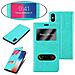 Custodia Compatibile Con Apple Iphone X / Xs In Turchese Menta - Coperchio Protettivo Con Chiusura Magnetica, Funzione Stand E 2 Finestre Di Visualizzazione - Foto miniatura 3