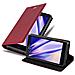 Custodia Compatibile Con Sony Xperia Z3 Compact In Rosso Mela - Coperchio Protettiva Con Chiusura Magnetica, Funzione Stand E Tasca Per Le Carte - Foto miniatura 1