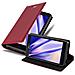Custodia Compatibile Con Sony Xperia Z3 Compact In Rosso Mela - Coperchio Protettiva Con Chiusura Magnetica, Funzione Stand E Tasca Per Le Carte - Foto miniatura 4