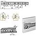 3019614 Guida-binario Con Cuscinetti A Rulli Per Cassetto, Verniciato Nero, 250 Mm, Set Di 5 - Foto miniatura 2