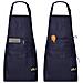 2 Confezioni Grembiule Da Cucina Impermeabile Regolabile Chef Grembiule Con Tasche Per La Casa Ristorante Artigianato Giardino Barbecue Scuola Cafe Grembiule Per Donne Degli Uomini (banda Del Blu Marino)  - Foto miniatura 1