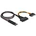 Adattatore per Inversione del Genere dei Cavi 67-pin M. 2 Key M U. 2 SFF-8639 / SATA 15-pin Nero - Foto miniatura 1