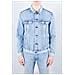 Giubbotto Trucker In Denim Stone Wash Chiaro - Foto miniatura 2
