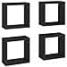 Mensole Parete a Cubo 4 pz Nere 30x15x30 cm - Foto miniatura 2