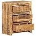 Cassettiera 60x33x75 Cm In Legno Massello Di Mango - Foto miniatura 7