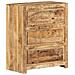 Cassettiera 60x33x75 Cm In Legno Massello Di Mango - Foto miniatura 10