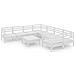 Set Divani Da Giardino 9 Pz Bianco In Legno Massello Di Pino - Foto miniatura 2