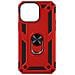 Cover Iphone 14 Pro Anti-urto Ibrida Anello Sostegno Funzione Supporto Rossa - Foto miniatura 1