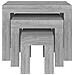 Tavolini Salotto Impilabili 3pz Grigio Sonoma Legno Multistrato - Foto miniatura 5