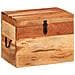 Contenitore Portaoggetti 39x28x31cm In Legno Massello Di Acacia - Foto miniatura 1