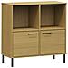 Libreria Con Gambe Metallo Marrone 90x35x90,5 Cm Massello Oslo - Foto miniatura 2