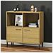 Libreria Con Gambe Metallo Marrone 90x35x90,5 Cm Massello Oslo - Foto miniatura 1