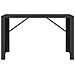 Tavolo Da Bar Con Piano In Vetro Nero 185x80x110 Cm Polyrattan - Foto miniatura 3