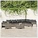 Set Divani da Giardino 8 pz con Cuscini in Polyrattan Grigio - Foto miniatura 1