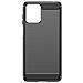 Cover Per Motorola Moto G23 E G13 Rinforzata Silicone Effetto Carbonio Nera - Foto miniatura 1