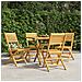Sedie Da Giardino Pieghevoli 4pz 47x62x90cm Legno Massello Teak - Foto miniatura 1