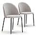 Set Di 2 Sedie Da Pranzo Kenia Imbottite Beige, 43 X 47 X 78,5 Cm - Foto miniatura 1