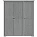 Armadio Bodo 151,5x52x176,5 Cm In Legno Massello Di Pino Grigio - Foto miniatura 3