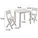 Set Salotto Da Esterno Ortisei, Set Da Giardino Con 1 Tavolo Rettangolare E 2 Sedie Pieghevoli, Set Indoor E Outdoor Da Pic Nic, 100% Made In Italy, Bianco - Foto miniatura 3