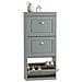 Scarpiera Salvaspazio Slim Con 3 Ante Portascarpe Salvaspazio Regolabili 52x23x117cm Grigio Fsr94-hg - Foto miniatura 1
