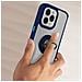 Cover Per Iphone 15 Pro Anello Metallico Supporto Serie Ringrip Bordo Blu - Foto miniatura 5