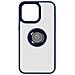 Cover Per Iphone 15 Pro Anello Metallico Supporto Serie Ringrip Bordo Blu - Foto miniatura 1