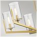 Lampadario Contemporaneo Nye Acciaio Ottone Naturale Spazzolato 6 Luci E14 - Foto miniatura 6