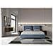 Letto Contenitore Imbottito 200x210 Microfibra Blu Antea - Foto miniatura 2