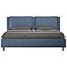 Letto Contenitore Imbottito 200x210 Microfibra Blu Antea - Foto miniatura 1