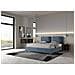 Letto Contenitore Imbottito 200x210 Microfibra Blu Antea - Foto miniatura 4