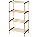 Scaffale Da Bagno Portaoggetti 4 Ripiani Legno Bambù,scaffale A Colonna Multiuso, Organizer Libreria Cucina, Garage, Giardino,colore Naturale,dimensioni P28xl48xh93 - Foto miniatura 6