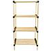 Scaffale Da Bagno Portaoggetti 4 Ripiani Legno Bambù,scaffale A Colonna Multiuso, Organizer Libreria Cucina, Garage, Giardino,colore Naturale,dimensioni P28xl48xh93 - Foto miniatura 7
