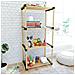 Scaffale Da Bagno Portaoggetti 4 Ripiani Legno Bambù,scaffale A Colonna Multiuso, Organizer Libreria Cucina, Garage, Giardino,colore Naturale,dimensioni P28xl48xh93 - Foto miniatura 8