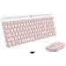 Tastiera e Mouse Wireless 920-011316  (Layout Francese) Colore Rosa - Foto miniatura 2