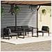Lusso Casadino -  Set Divani Da Giardino 6 Pz Con Cuscini In Alluminio Antracite - Foto miniatura 8