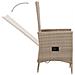 Sedie Da Esterno 2 Pz Con Cuscini In Polyrattan Beige - Foto miniatura 7