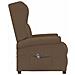 Poltrona Ad Ala Reclinabile Elettrica Marrone In Tessuto - Foto miniatura 4