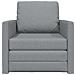 Divano Letto a Terra 2-in-1 Grigio Chiaro 74x77x81 cm Tessuto - Foto miniatura 5