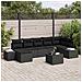 Set divano da giardino 8 pezzi con cuscini beige in polirattan - Foto miniatura 2
