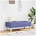 Panchina in Jeans Blu 113x57x39 cm in Tessuto - Foto miniatura 2