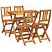 Set Bistro da Giardino Pieghevole  4 Pezzi in Legno Massello di Acacia, Tavolo da Giardino Pieghevole Rettangolare  100x55x75 cm in Legno Massello di Acacia, Sedie da Giardino Pieghevoli  2 pz 36x46x85 cm in Legno Massello di Acacia - Foto miniatura 1