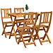 Set Bistro da Giardino Pieghevole  4 Pezzi in Legno Massello di Acacia, Tavolo da Giardino Pieghevole Rettangolare  100x55x75 cm in Legno Massello di Acacia, Sedie da Giardino Pieghevoli  2 pz 36x46x85 cm in Legno Massello di Acacia - Foto miniatura 3