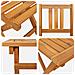 Set Bistro da Giardino Pieghevole  4 Pezzi in Legno Massello di Acacia, Tavolo da Giardino Pieghevole Rettangolare  100x55x75 cm in Legno Massello di Acacia, Sedie da Giardino Pieghevoli  2 pz 36x46x85 cm in Legno Massello di Acacia - Foto miniatura 9