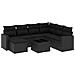Set Divani da Giardino con Cuscini 8 pz Nero in Polyrattan - Foto miniatura 1