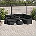 Set Divani da Giardino con Cuscini 8 pz Nero in Polyrattan - Foto miniatura 2